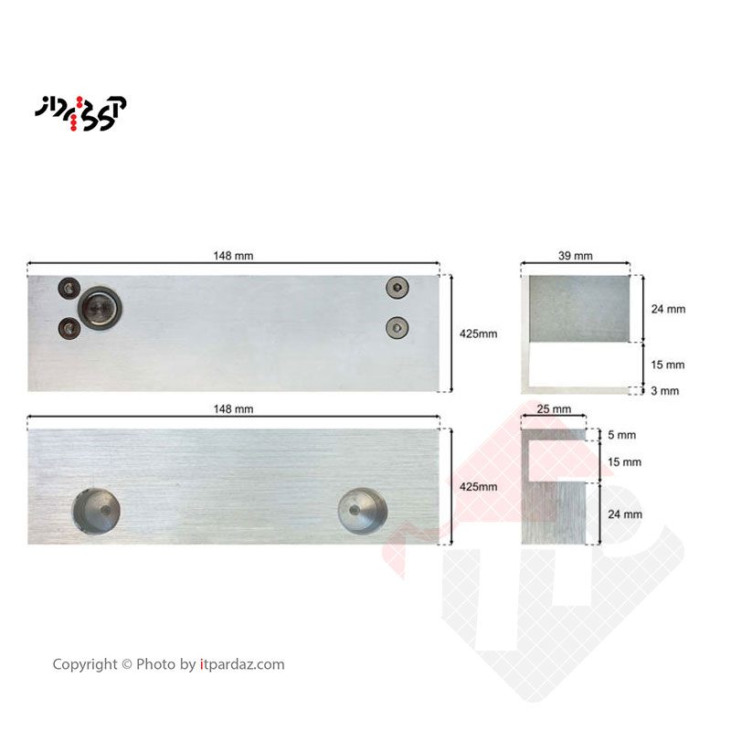 قفل برقی درب شیشه ای الکتروپل مدل ElectroPol CP11